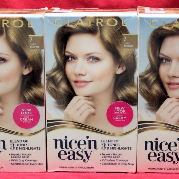 3 Pk. Clairol 'N Easy #7 DARK BLONDE New in Box --Old Packaging - Picture 1 of 3